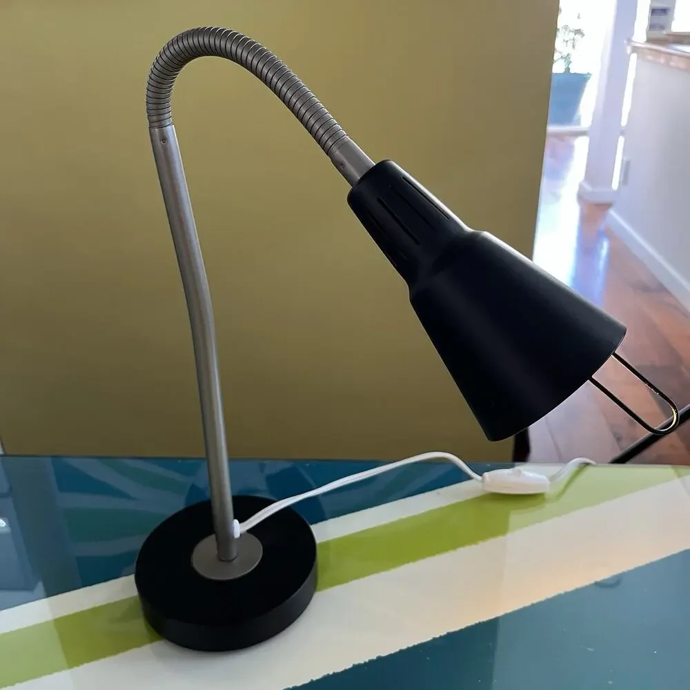 Ikea Kvart Gooseneck Desk Lamp Design By Marianne & Knut Hagberg Black